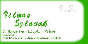 vilmos szlovak business card